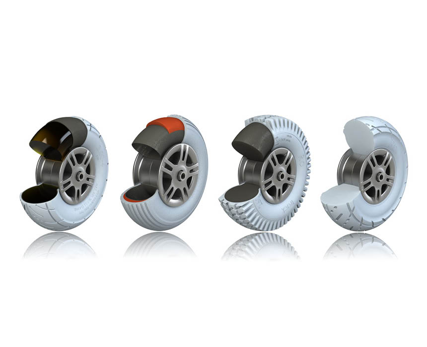 Wheels with puncture-proof insert